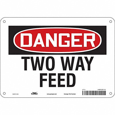 Safety Sign 7 inx10 in Polyethylene