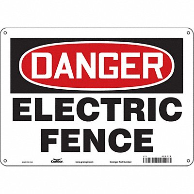Safety Sign 10 inx14 in Polyethylene