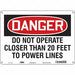 Safety Sign 10 in x 14 in Polyethylene