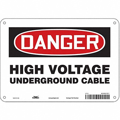 Safety Sign 7 inx10 in Polyethylene