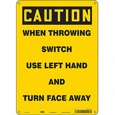 Safety Sign 14 in x 10 in Polyethylene