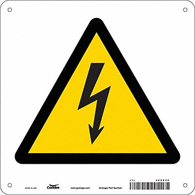 Safety Sign 10 in x 10 in Polyethylene