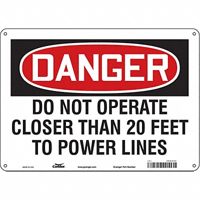 Safety Sign 10 in x 14 in Aluminum