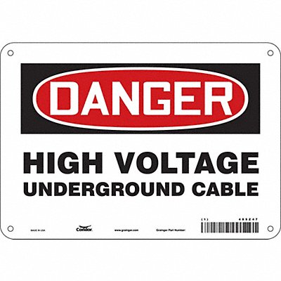 Electrical Sign 7 in x 10 in Aluminum