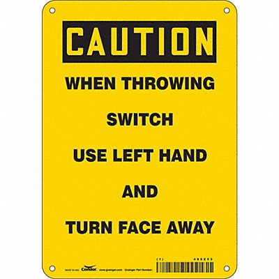 Safety Sign 10 in x 7 in Aluminum