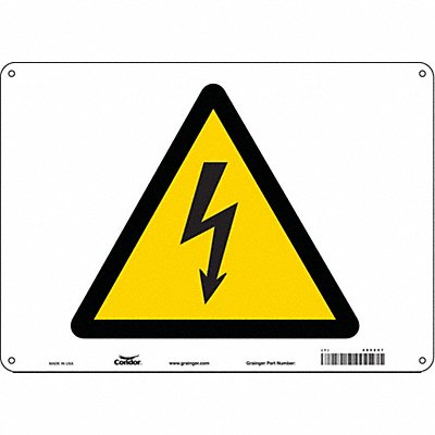 Safety Sign 10 in x 14 in Aluminum