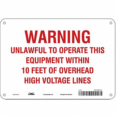 Electrical Sign 7 in x 10 in Aluminum