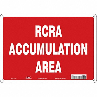 Safety Sign 10 inx14 in Aluminum