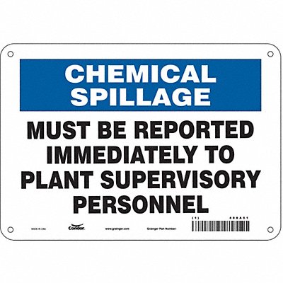 Chemical Sign 7 in x 10 in Aluminum