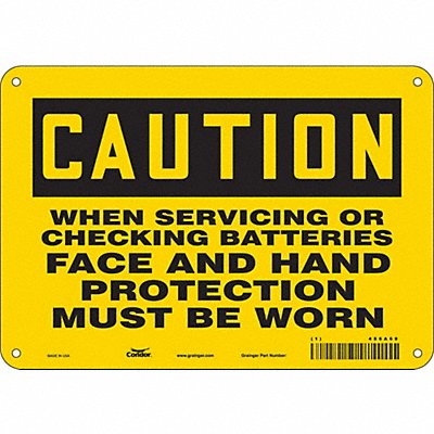 Safety Sign 7 in x 10 in Aluminum
