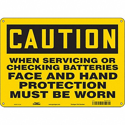 Safety Sign 10 in x 14 in Aluminum
