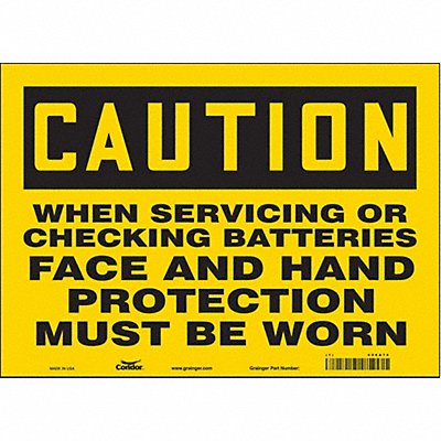 Safety Sign 10 in x 14 in Vinyl