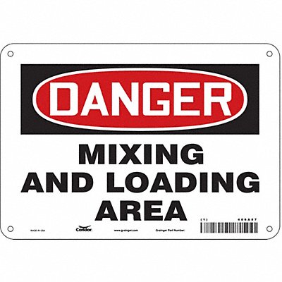 Safety Sign 7 in x 10 in Aluminum