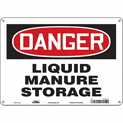 Safety Sign 10 in x 14 in Aluminum