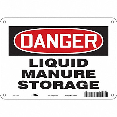 Safety Sign 7 in x 10 in Polyethylene