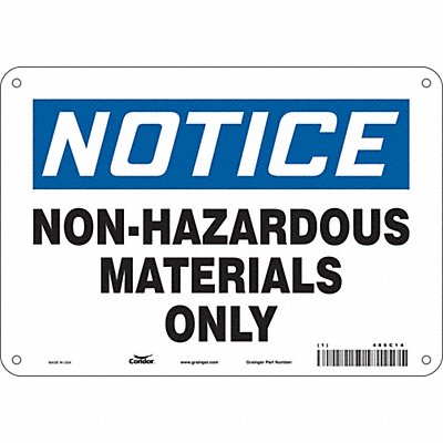 Safety Sign 7 inx10 in Polyethylene