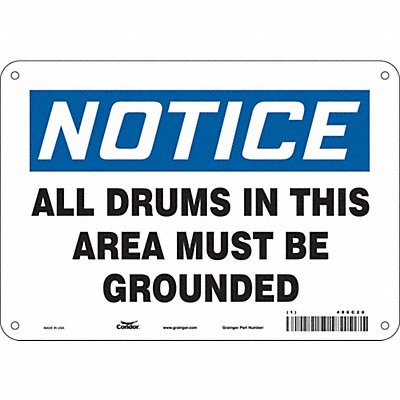 Safety Sign 7 in x 10 in Polyethylene