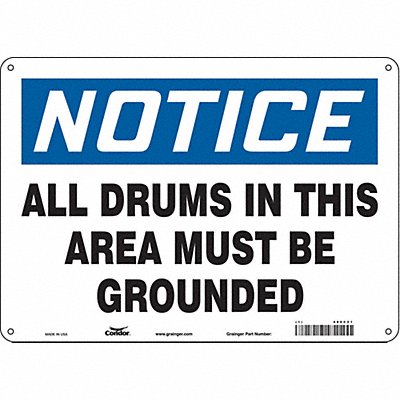 Safety Sign 10 inx14 in Polyethylene