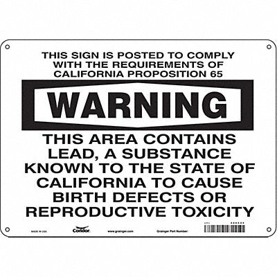 J8488 Safety Sign 10 inx14 in Aluminum