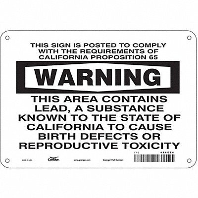 J8488 Safety Sign 7 inx10 in Polyethylene