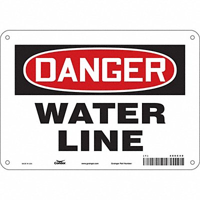Safety Sign 7 in x 10 in Aluminum