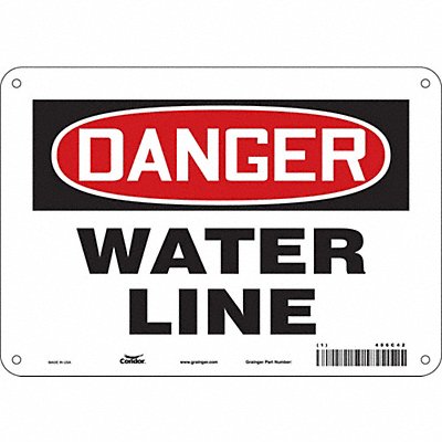 Safety Sign 7 inx10 in Polyethylene