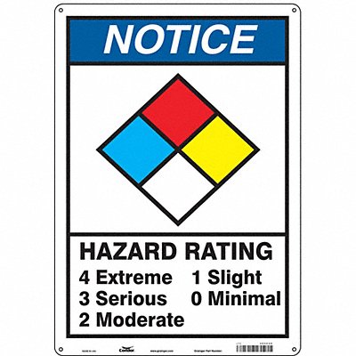 Chemical Sign 14 W 20 H 0.032 Thickness