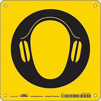 Safety Sign 7 in x 7 in Vinyl