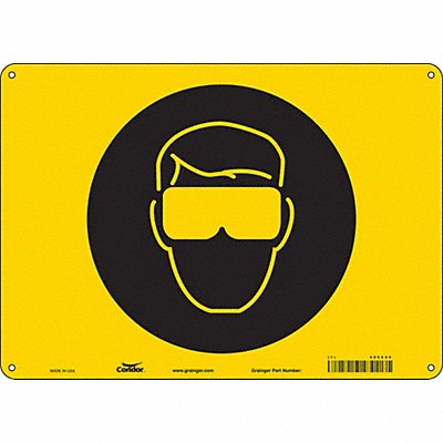 Safety Sign 10 in x 14 in Aluminum