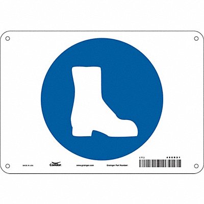 Safety Sign 7 in x 10 in Polyethylene