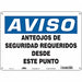 Safety Sign 10 in x 14 in Aluminum