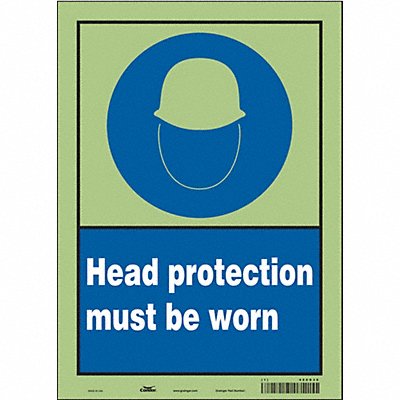 Safety Sign 14 inx10 in Glow Vinyl