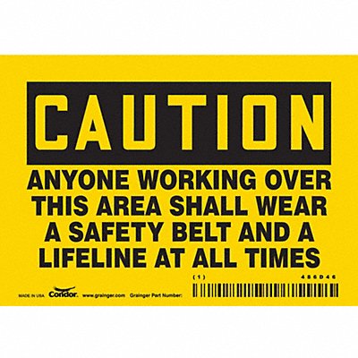 Safety Sign 3.5in x 5in Vinyl