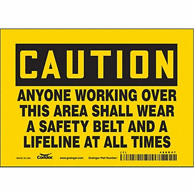 Safety Sign 5 in x 7 in Vinyl