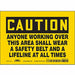 Safety Sign 5 in x 7 in Vinyl
