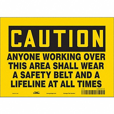 Safety Sign 7 inx10 in Vinyl