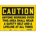 Safety Sign 10 in x 14 in Vinyl