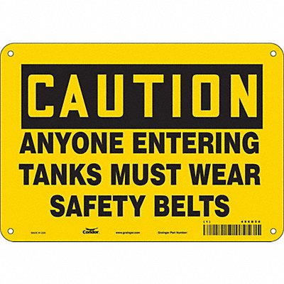 Safety Sign 7 in x 10 in Aluminum
