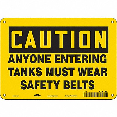 Safety Sign 7 in x 10 in Polyethylene