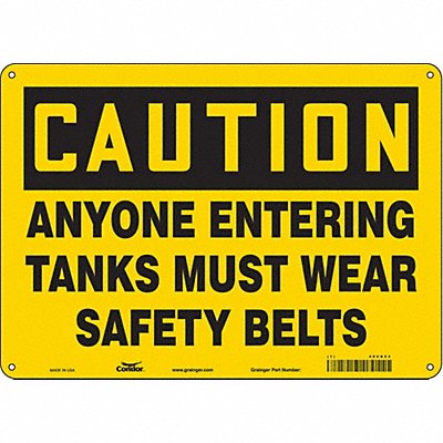 Safety Sign 10 inx14 in Polyethylene