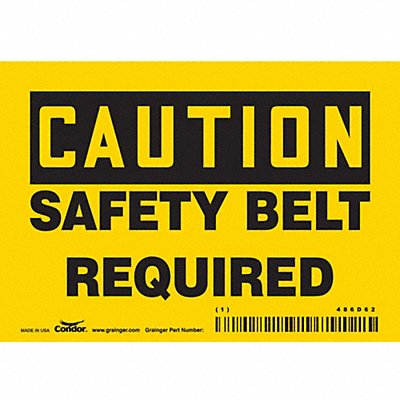 Safety Sign 3 1/2 inx5 in Vinyl