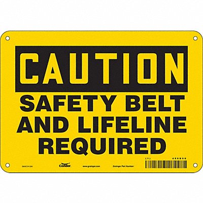 Safety Sign 7 in x 10 in Aluminum