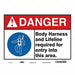 Safety Sign 10 in x 14 in Vinyl