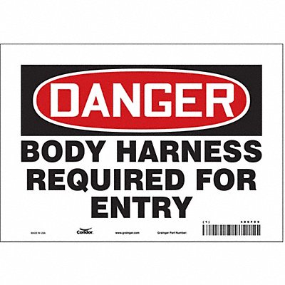 Safety Sign 7 in x 10 in Vinyl