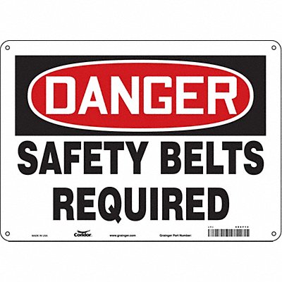 Safety Sign 10 in x 14 in Aluminum