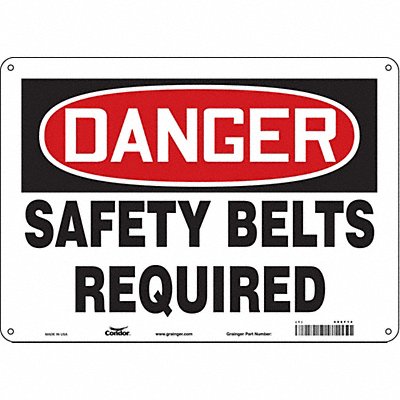 Safety Sign 10 in x 14 in Polyethylene