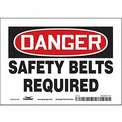 Safety Sign 5 in x 7 in Vinyl