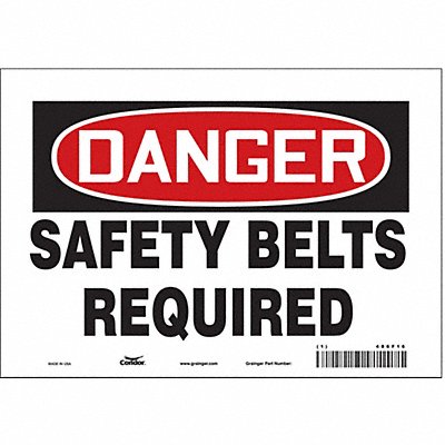 Safety Sign 7 in x 10 in Vinyl