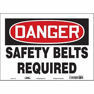 Safety Sign 10 in x 14 in Vinyl