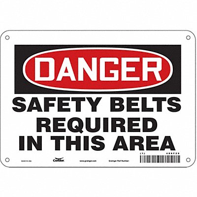 Safety Sign 7 in x 10 in Polyethylene